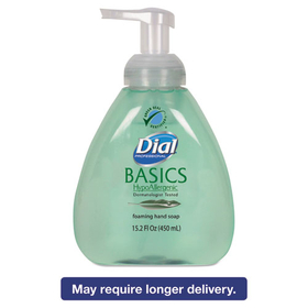Dial Professional DIA98609EA Basics Foaming Hand Soap, Honeysuckle, 15.2 Oz Pump Bottle