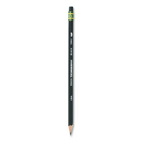 Dixon Ticonderoga DIX13953 Pencils, HB (#2), Black Lead, Black Barrel, Dozen