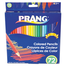 Prang DIX22725 Colored Pencil Sets, 3 mm, 2B (#1), Assorted Lead/Barrel Colors, 72/Pack