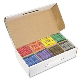 Prang DIX32350 Crayons Made With Soy, 100 Each Of 8 Colors, 800/carton