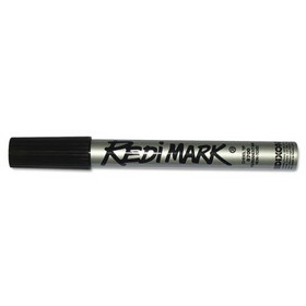 Dixon 87170 Redimark Metal-Cased Marker, Broad Chisel Tip, Black, Dozen