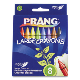 Prang DIXX00900 Large Crayons Made with Soy, 8 Colors/Pack