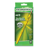 Ticonderoga DIXX13922X Pencils, HB (#2), Black Lead, Yellow Barrel, 48/Pack