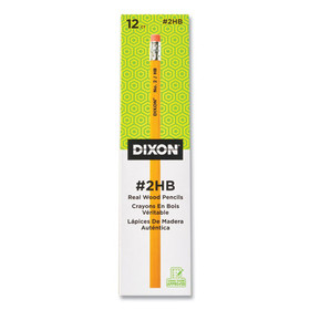 Dixon DIXX14402X No. 2 Pencil, HB (#2), Black Lead, Yellow Barrel, 12/Pack