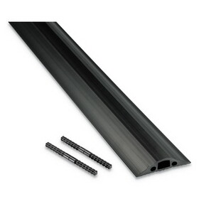 D-Line FC68B/9M Medium-Duty Floor Cable Cover, 2.63" Wide x 30 ft Long, Black