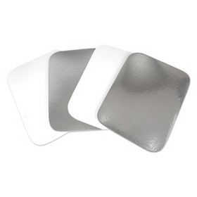 Durable Packaging L21500 Flat Board Lids for 3 Compartment MOW Foil Container, 500/Carton