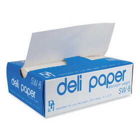 Durable Packaging DPKSW8 Interfolded Deli Sheets, 10.75 x 8, Standard Weight,  500 Sheets/Box, 12 Boxes/Carton
