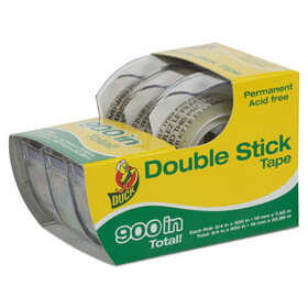 Duck DUC0021087 Permanent Double-Stick Tape, 1/2" X 300", 1" Core, Clear