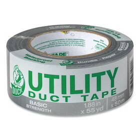 Duck DUC1118393 Utility Grade Tape, 1.88" X 55yds, 3" Core, Gray