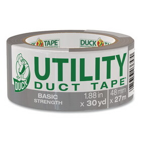 Duck 1154019 Basic Strength Duct Tape, 3" Core, 1.88" x 30 yds, Silver