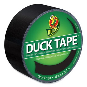 Duck DUC1265013 Colored Duct Tape, 9 Mil, 1.88" X 20 Yds, 3" Core, Black