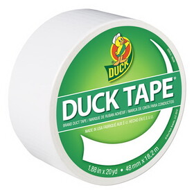 Duck DUC1265015 Colored Duct Tape, 9 Mil, 1.88" X 20 Yds, 3" Core, White