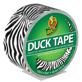 Duck DUC1398132 Colored Duct Tape, 9 Mil, 1.88" X 10 Yds, 3" Core, Zebra