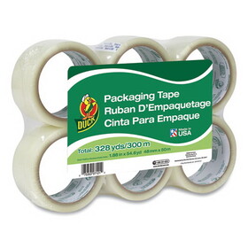 Duck DUC240053 Commercial Grade Packaging Tape, 2" X 22, 1.88" X 55 Yds, Clear, 3" Core, 6/pack