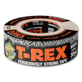 T-REX DUC241534 Duct Tape, 3" Core, 1.88" x 30 yds, White