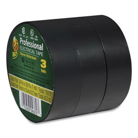 Duck DUC299004 Pro Electrical Tape, 3/4" X 50 Ft, 1" Core, Black, 3/pack