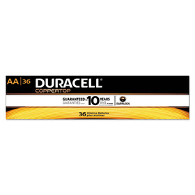 Duracell DURAACTBULK36 Coppertop Alkaline Batteries With Duralock Power Preserve Technology, Aa, 36/pk