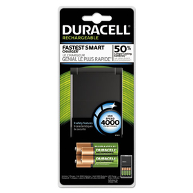 Duracell DURCEF27 Ion Speed 4000 Hi-Performance Charger, Includes 2 Aa And 2 Aaa Nimh Batteries