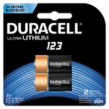 DURACELL PRODUCTS COMPANY DURDL123AB2BPK Ultra High-Power Lithium Battery, 123, 3v, 2/pack