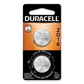 Duracell DURDL2016B2PK Lithium Coin Battery, 2016, 2/Pack