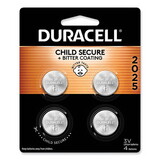 Duracell DURDL2025B4PK Lithium Coin Batteries, 2025, 4/Pack