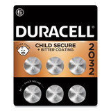 Duracell DURDL2032B6PK Lithium Coin Batteries, 2032, 6/Pack