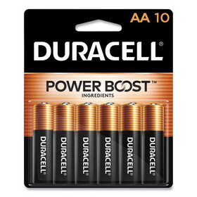 Duracell DURMN1500B10Z CopperTop Alkaline AA Batteries, 10/Pack