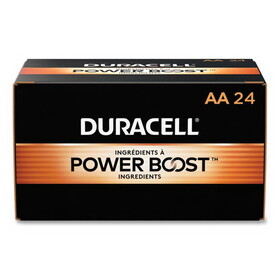 Duracell DURMN1500B24 Power Boost CopperTop Alkaline AA Batteries, 24/Box