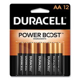 Duracell DURMN15B12BCD Power Boost CopperTop Alkaline AA Batteries, 12/Pack