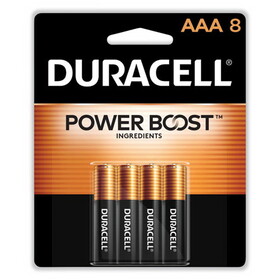 Duracell DURMN2400B8ZCT Power Boost CopperTop Alkaline AAA Batteries, 8/Pack, 40 Packs/Carton