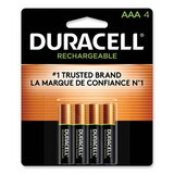 Duracell DURNLAAA4BCD Rechargeable Nimh Batteries With Duralock Power Preserve Technology, Aaa, 4/pack