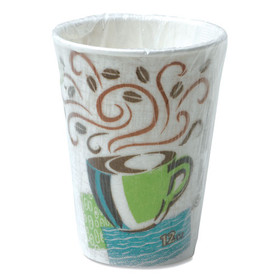 Dixie DXE5342CDWR PerfecTouch Paper Hot Cups, 12 oz, Coffee Haze Design, Individually Wrapped, 1,000/Carton