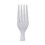 DIXIE FOOD SERVICE DXEFH207 Plastic Cutlery, Heavyweight Forks, White, 100/box, Price/BX