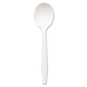DIXIE FOOD SERVICE DXEPSM21 Plastic Cutlery, Mediumweight Soup Spoons, White, 1000/carton