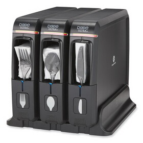 Dixie DXESSW3D85 SmartStock Wrapped Cutlery Dispenser, Fork/Knife/Spoon, 12.44 x 11.17 x 10.5, Black