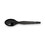 DIXIE FOOD SERVICE DXETH517 Plastic Cutlery, Heavyweight Teaspoons, Black, 1000/carton, Price/CT