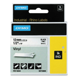 Dymo 18444 Rhino Permanent Vinyl Industrial Label Tape, 1/2