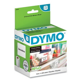 DYMO DYM30324 Labelwriter Diskette Labels, 2 3/4 X 2 1/8, White, 320 Labels/roll