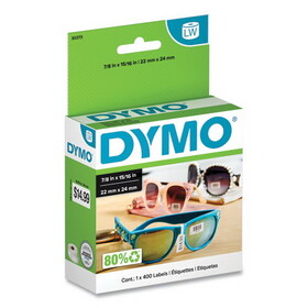 Dymo DYM30373 Labelwriter Multipurpose Labels, 15/16 X 7/8, White, 400 Labels/roll