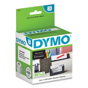 Dymo DYM30374 Labelwriter Business/appointment Cards, 2 X 3 1/2, White, 300 Labels/roll