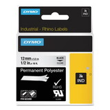 Dymo 622289 Rhino Permanent Vinyl Industrial Label Tape, 1/2