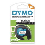 Dymo DYM91331 Letratag Plastic Label Tape Cassette, 1/2