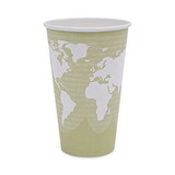 Eco-Products ECOEPBHC16WAPK World Art Renewable and Compostable Hot Cups, 16 oz, Moss, 50/Pack