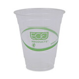 Eco-Products ECOEPCC12GS GreenStripe Renewable and Compostable Cold Cups, 12 oz, Clear, 50/Pack, 20 Packs/Carton