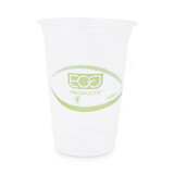 Eco-Products ECOEPCC16GS GreenStripe Renewable and Compostable Cold Cups, 16 oz, Clear, 50/Pack, 20 Packs/Carton