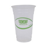 Eco-Products ECOEPCC20GS GreenStripe Renewable and Compostable Cold Cups, 20 oz, Clear, 50/Pack, 20 Packs/Carton