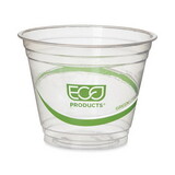 Eco-Products ECOEPCC9SGS GreenStripe Renewable and Compostable Cold Cups, 9 oz, Clear, 50/Pack, 20 Packs/Carton
