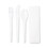 Eco-Product ECOEPS015 Plantware Renewable & Compostable Cutlery Kit, Wrapped, Pearl White, 250/Carton, Price/CT