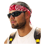 ergodyne 12305 Chill-Its 6700/6705 Bandana/Headband, One Size Fits All, Red Western