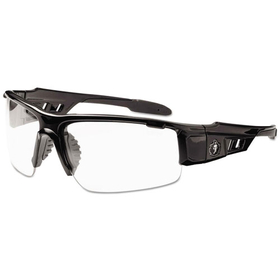ergodyne EGO52000 Skullerz Dagr Safety Glasses, Black Frame/Clear Lens, Nylon/Polycarb